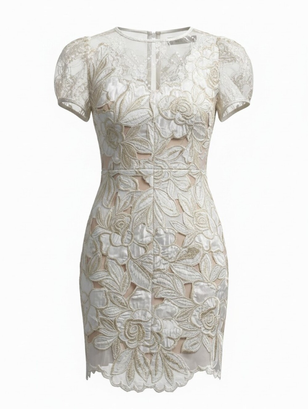 Elliatt Ambient Lace Dress In Champagne Size Small NWT